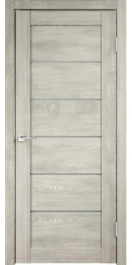Дверь межкомнатная Velldoris Linea 1 80x200 (дуб шале седой/мателюкс)