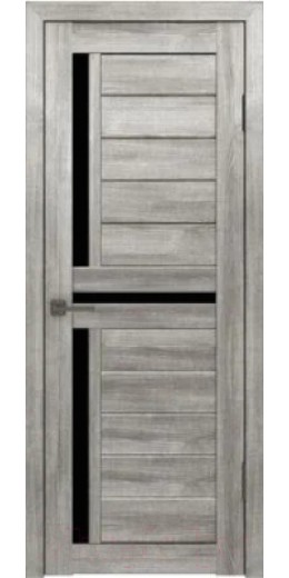 Дверь межкомнатная Лайт 16 ДО 80x200 (муссон/стекло черный лак)
