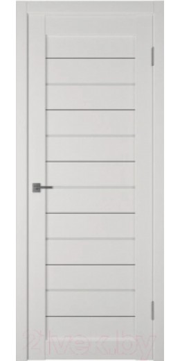 Дверь межкомнатная Atum Pro AL6 80x200 (Milky White/молдинг черный)