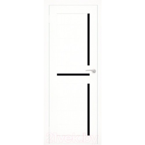Дверь межкомнатная Юни Flash Eco 18 80x200 (белый/стекло черное)