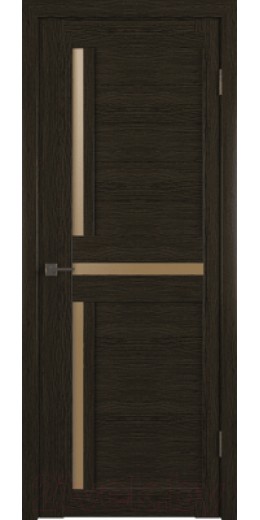Дверь межкомнатная Лайт 16 80x200 (дуб шоколад/стекло бронза)