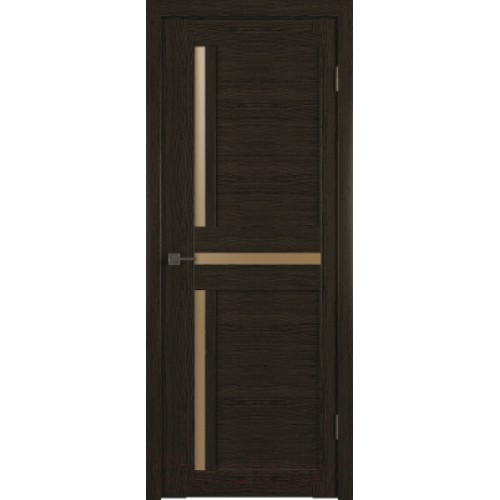 Дверь межкомнатная Лайт 16 80x200 (дуб шоколад/стекло бронза)