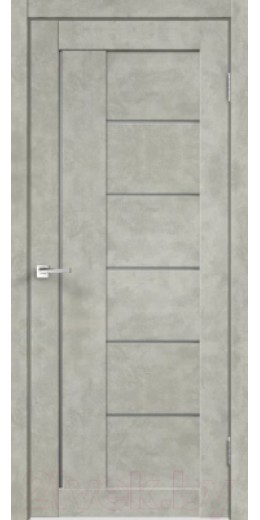 Дверь межкомнатная Velldoris Loft 3 80x200 (бетон светло-серый/мателюкс графит)