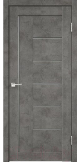 Дверь межкомнатная Velldoris Loft 3 80x200 (бетон темно-серый/мателюкс графит)
