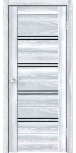 Дверь межкомнатная Velldoris Xline 4 80x200 (клен айс/лакобель черный)