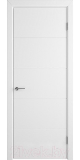 Дверь межкомнатная Colorit К4 ДГ 80x200 (белая эмаль)