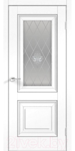 Дверь межкомнатная Velldoris SoftTouch Alto 7 80x200 (ясень белый структурный/кристалл серебро)