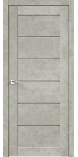 Дверь межкомнатная Velldoris Loft 1 80x200 (бетон светло-серый/мателюкс графит)