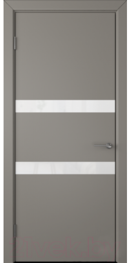Дверь межкомнатная Colorit К6 ДО 80x200 (Lacobel белый/темно-серый)