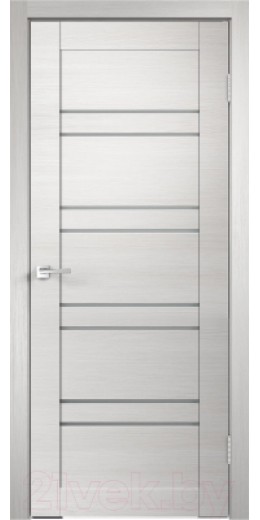 Дверь межкомнатная Velldoris Linea 8 80x200 (дуб белый поперечный/мателюкс)