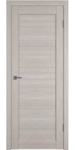 Дверь межкомнатная Atum Pro AL6 80x200 (Stone Oak/молдинг серебро)