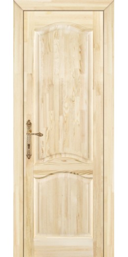 Межкомнатная дверь из массива сосны Модель№7 ДГ (неокрашенная)